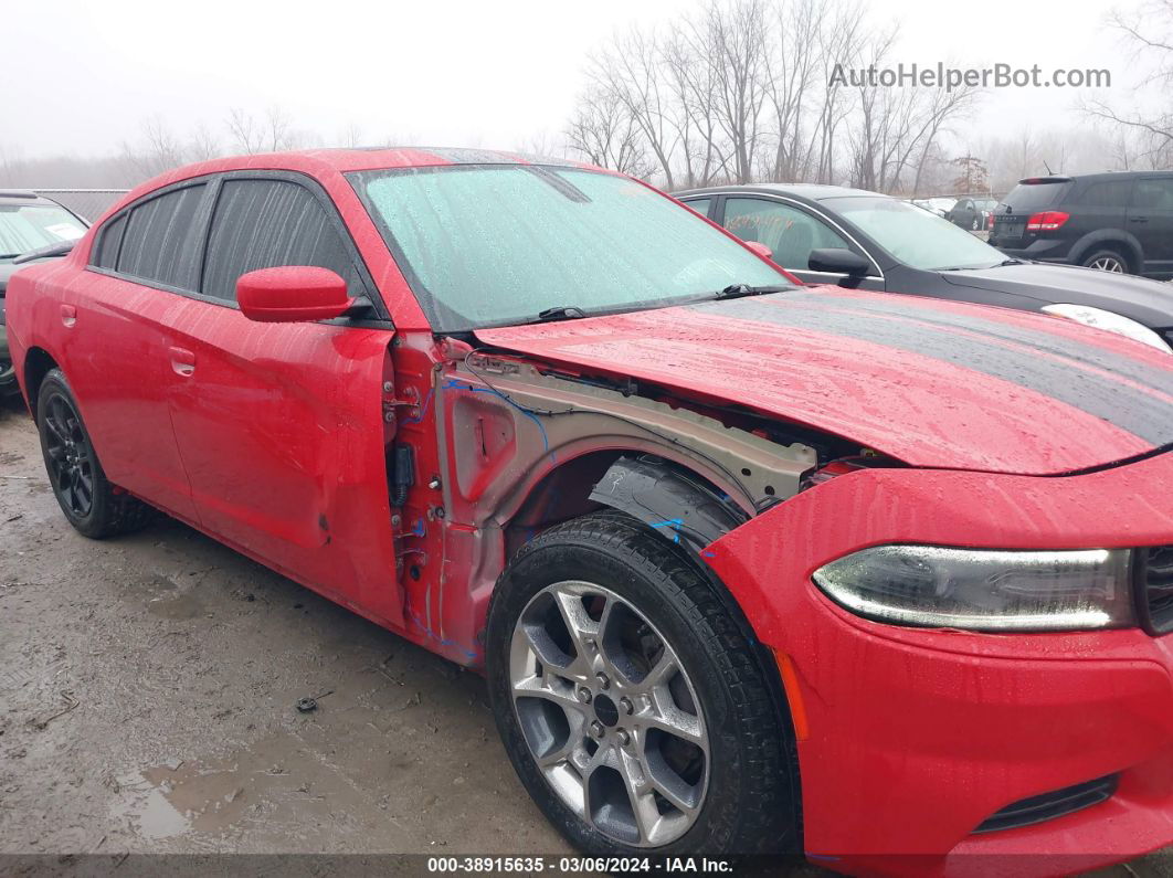 2016 Dodge Charger Sxt Red vin: 2C3CDXJG2GH259945