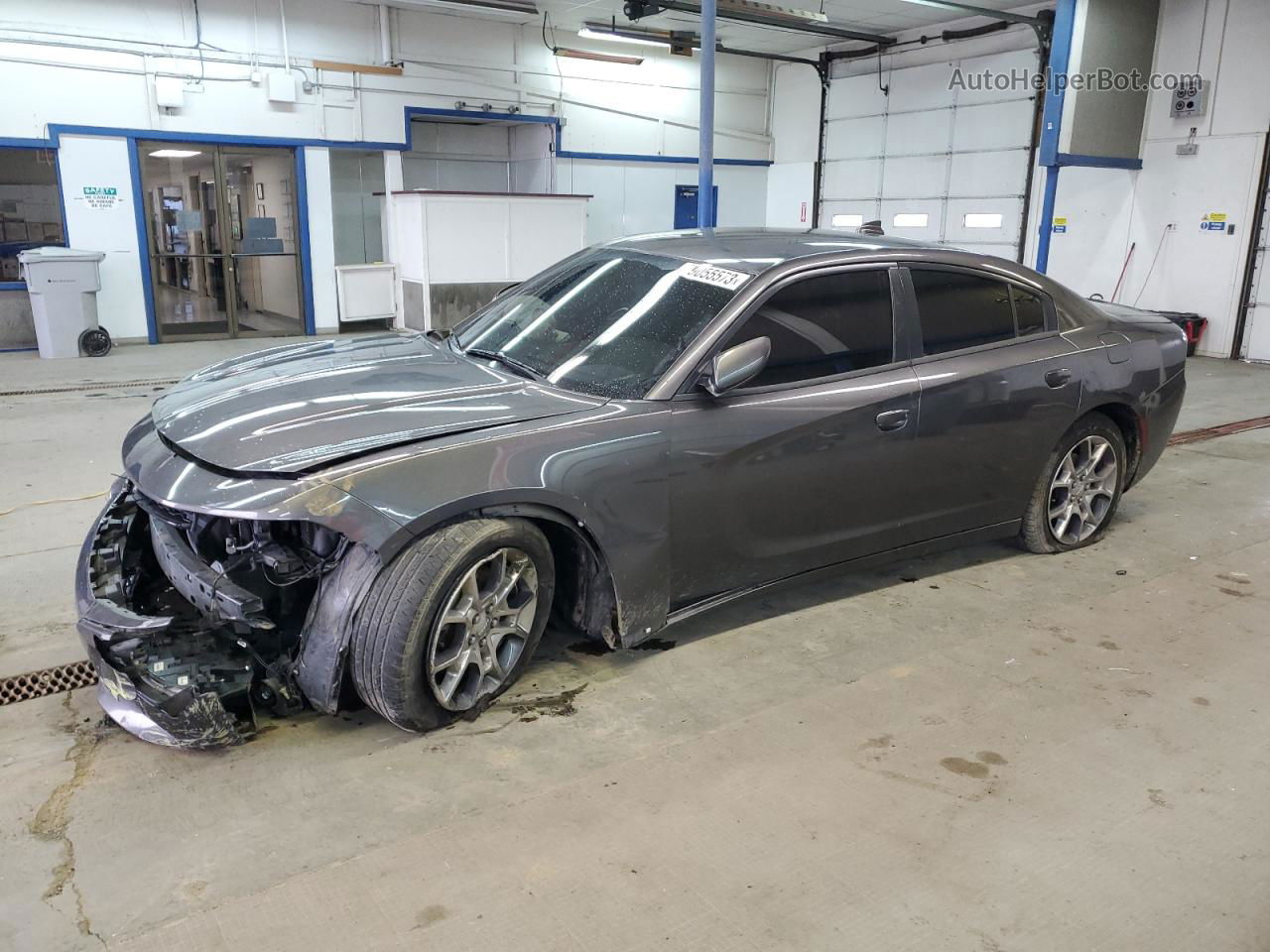 2017 Dodge Charger Sxt Gray vin: 2C3CDXJG2HH569806