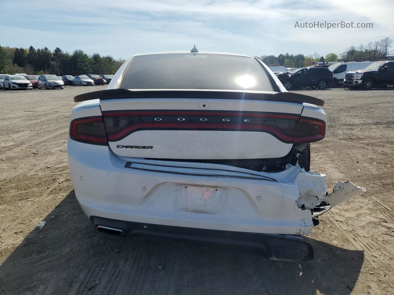 2017 Dodge Charger Sxt White vin: 2C3CDXJG2HH584452