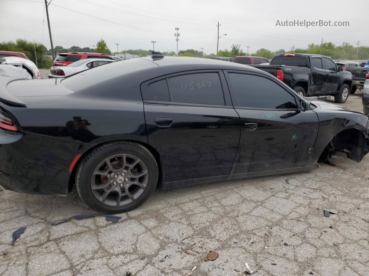 2018 Dodge Charger Gt Black vin: 2C3CDXJG2JH115867