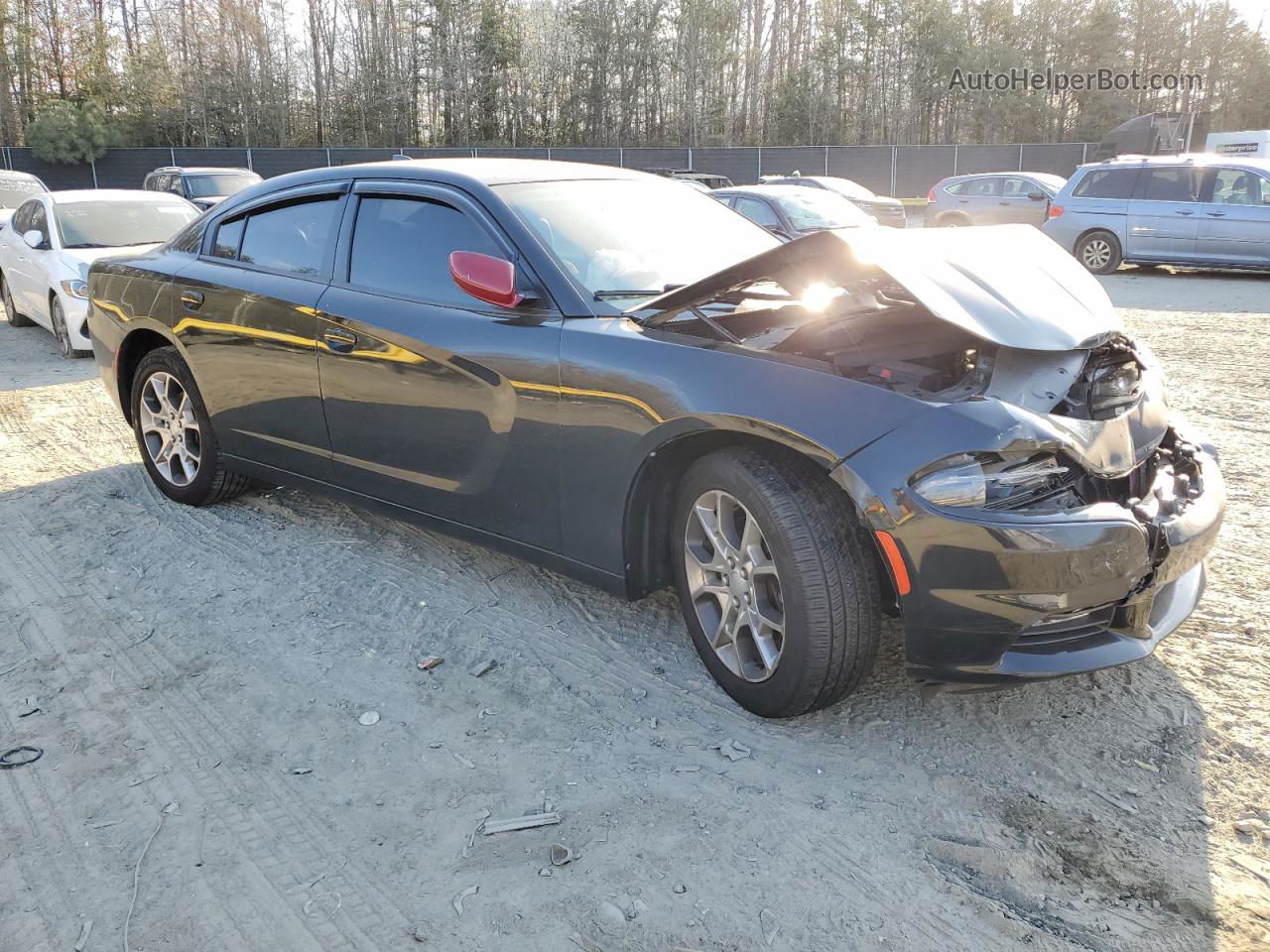 2016 Dodge Charger Sxt Black vin: 2C3CDXJG3GH321885