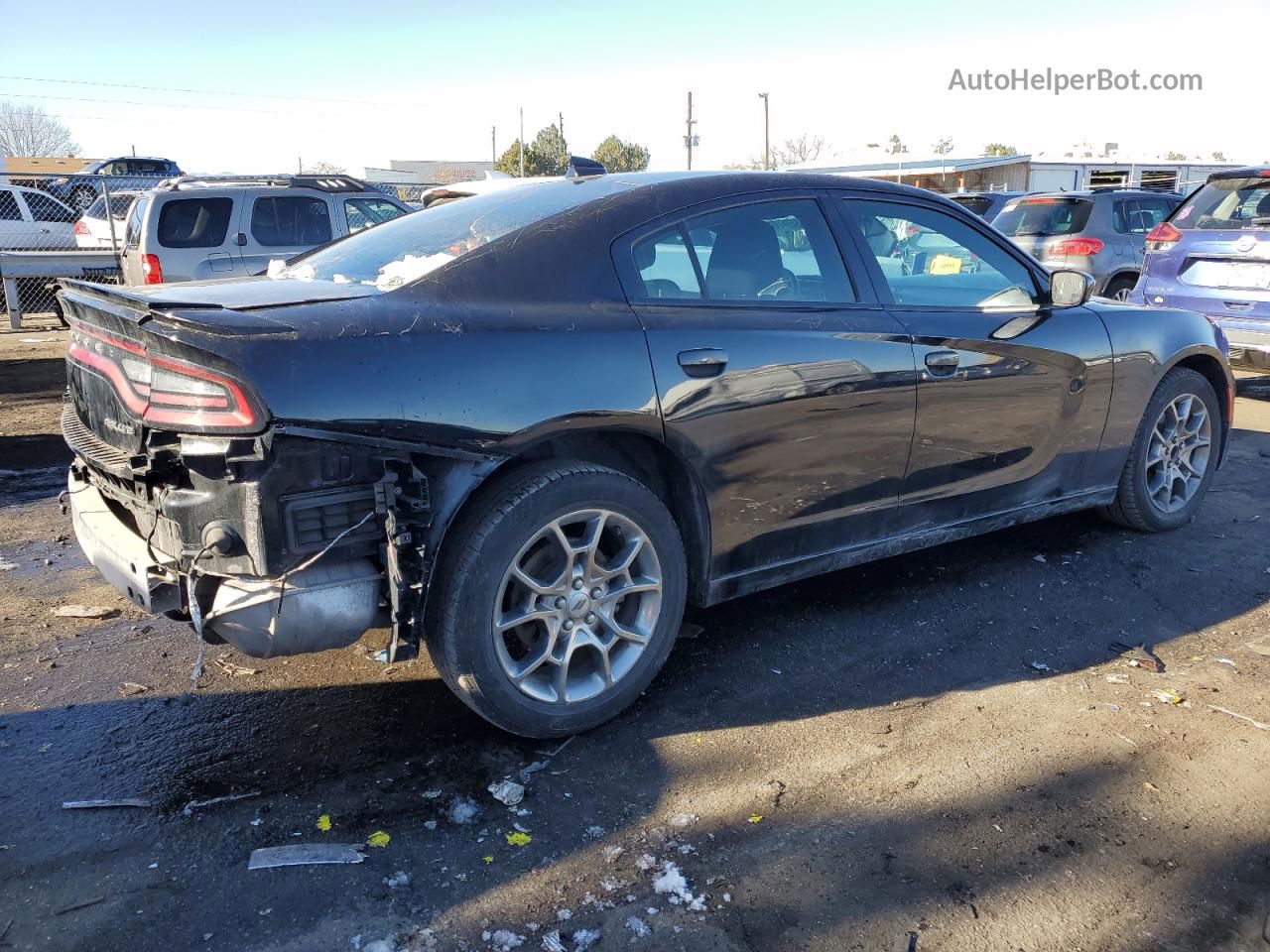 2017 Dodge Charger Sxt Black vin: 2C3CDXJG4HH644957