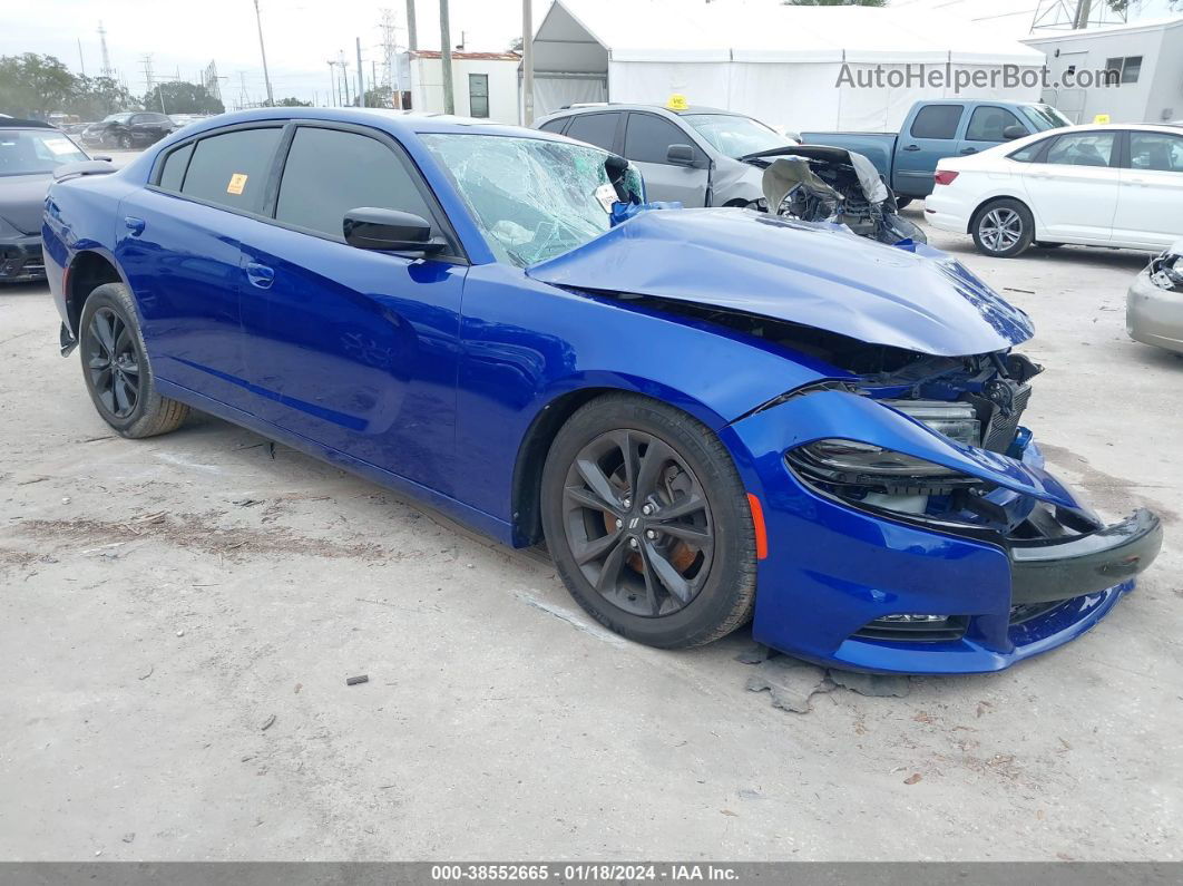 2021 Dodge Charger Sxt Awd Blue vin: 2C3CDXJG4MH512873