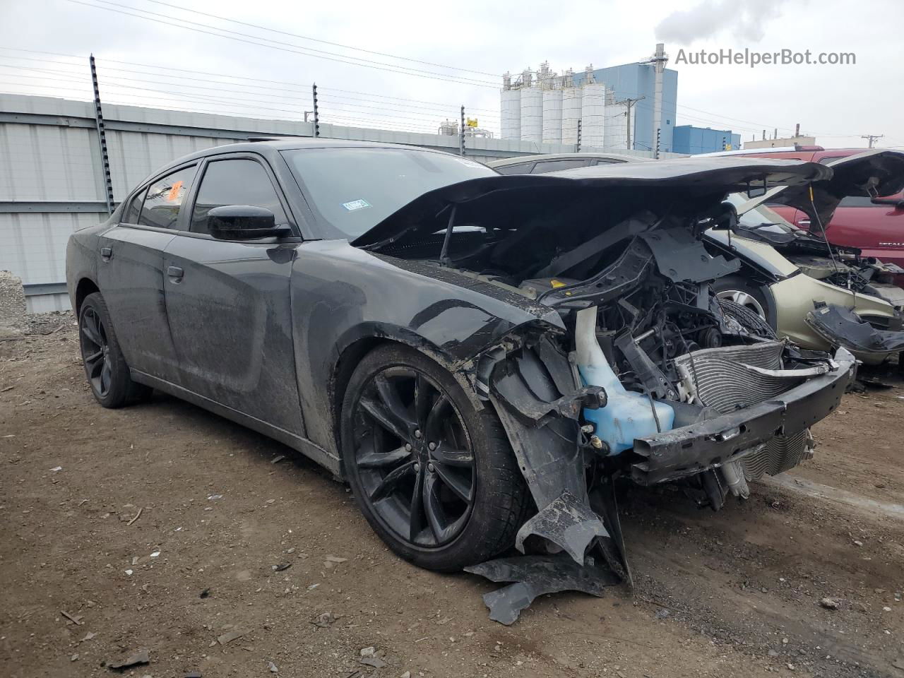 2017 Dodge Charger Sxt Black vin: 2C3CDXJG5HH614236