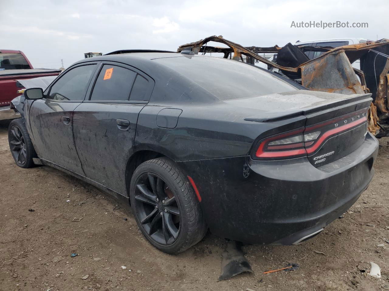 2017 Dodge Charger Sxt Black vin: 2C3CDXJG5HH614236