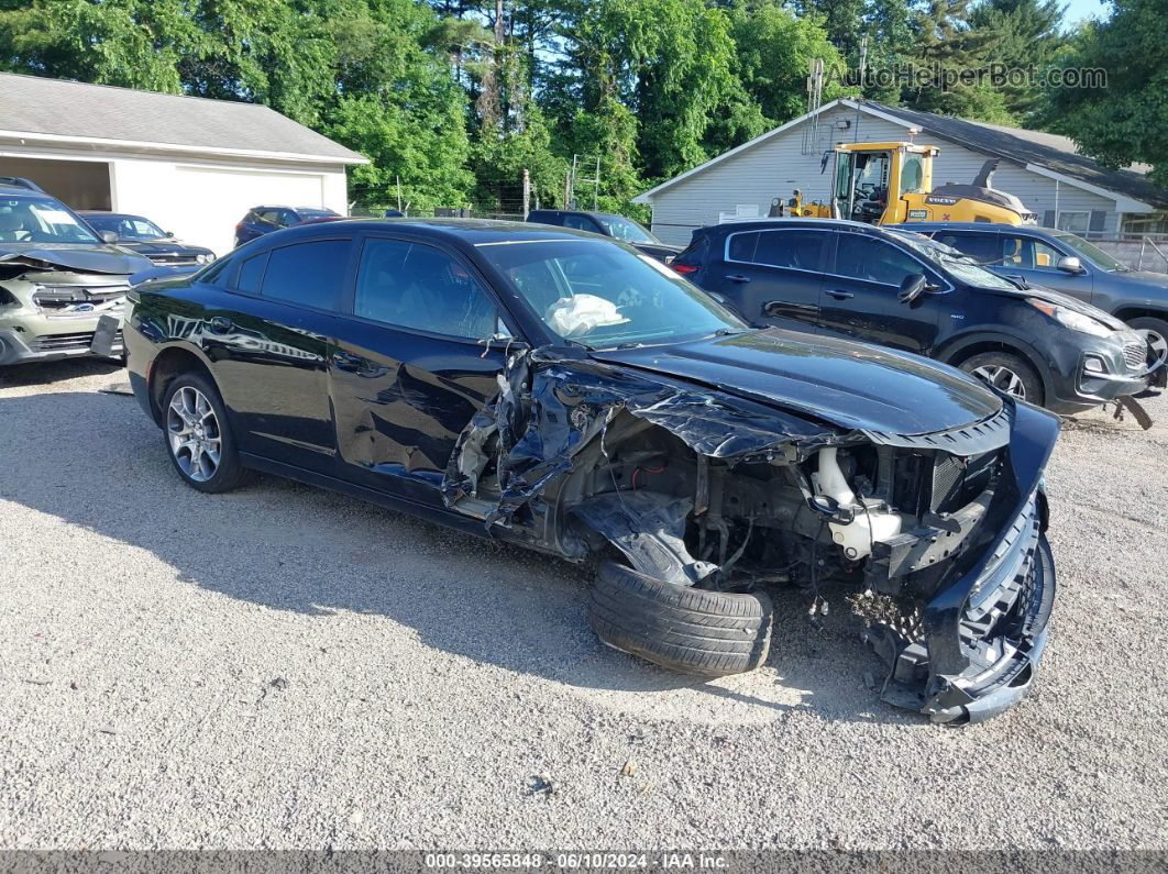 2017 Dodge Charger Sxt Awd Black vin: 2C3CDXJG6HH521399