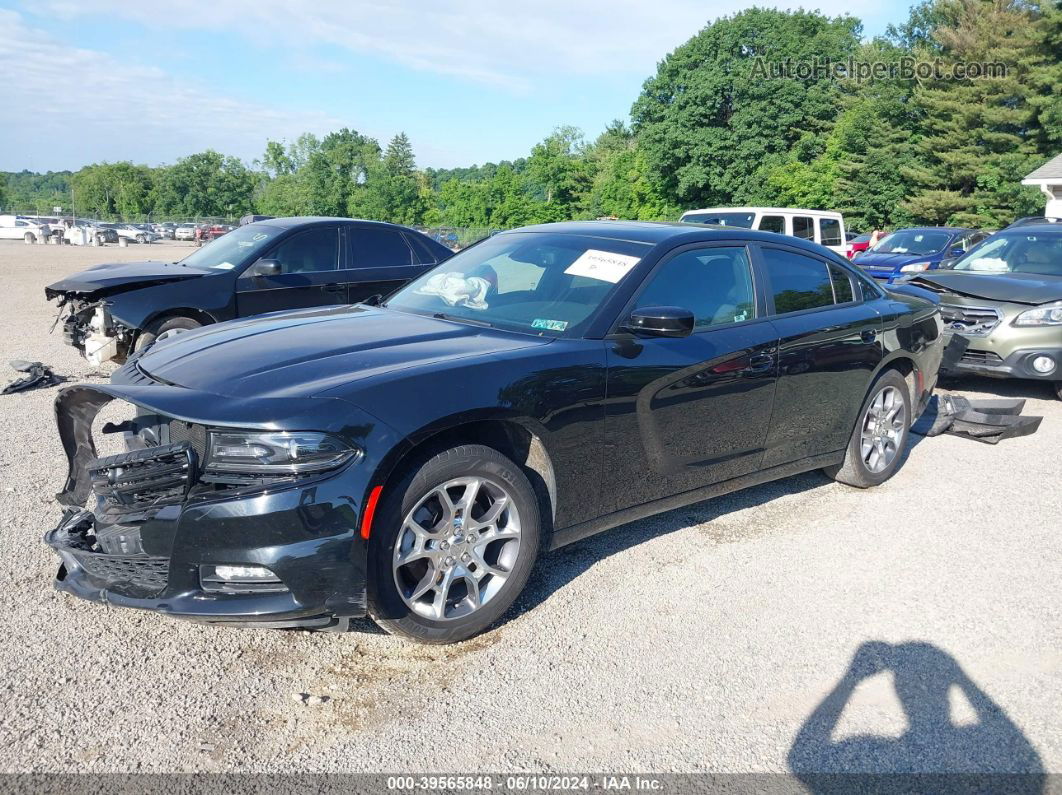 2017 Dodge Charger Sxt Awd Black vin: 2C3CDXJG6HH521399