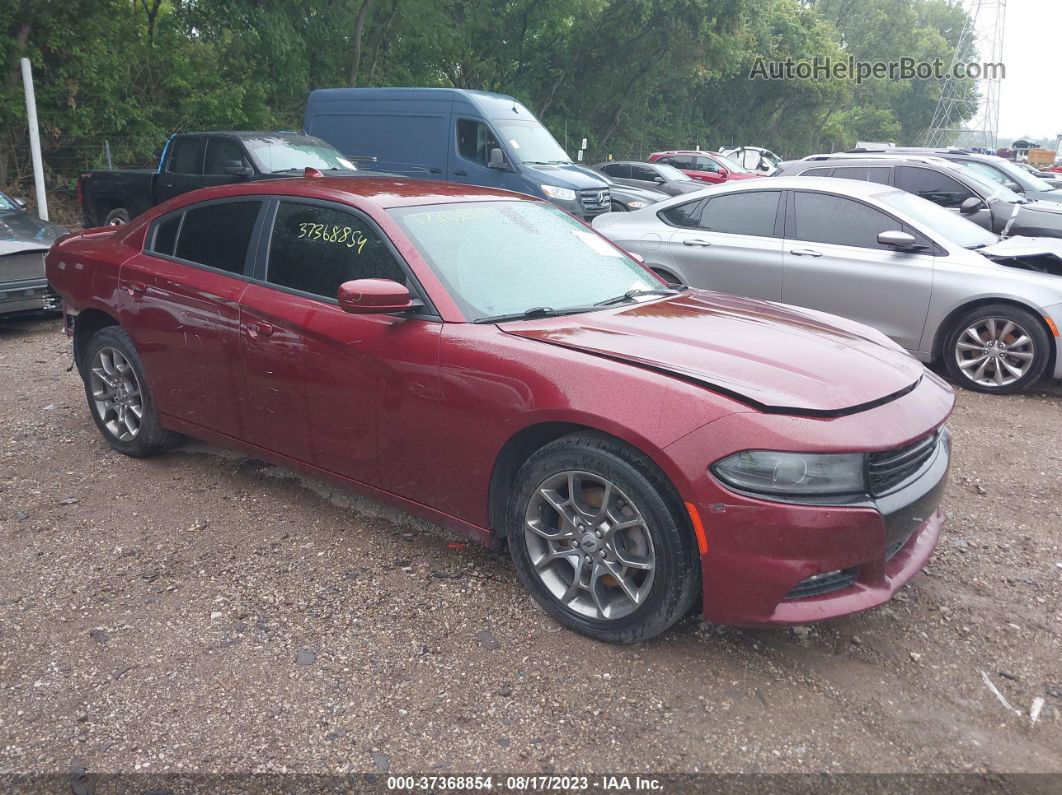 2017 Dodge Charger Sxt Awd Maroon vin: 2C3CDXJG6HH557657