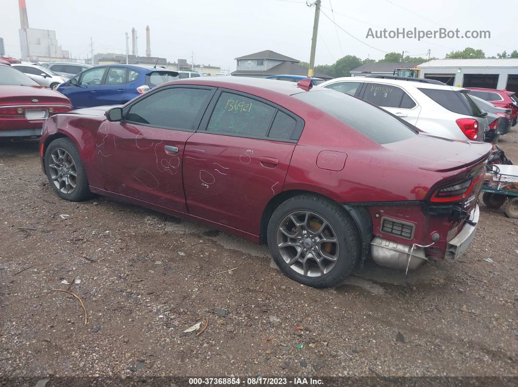 2017 Dodge Charger Sxt Awd Maroon vin: 2C3CDXJG6HH557657