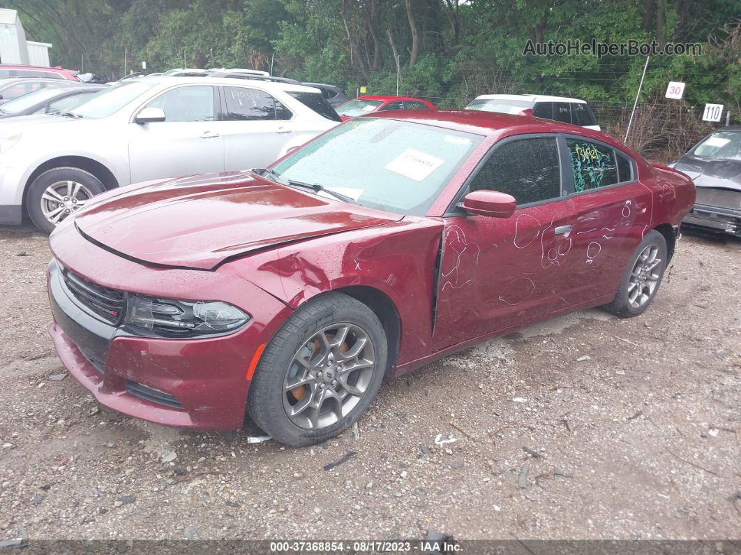 2017 Dodge Charger Sxt Awd Maroon vin: 2C3CDXJG6HH557657