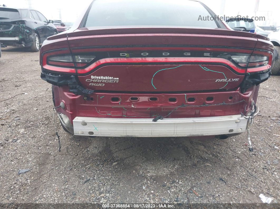 2017 Dodge Charger Sxt Awd Maroon vin: 2C3CDXJG6HH557657