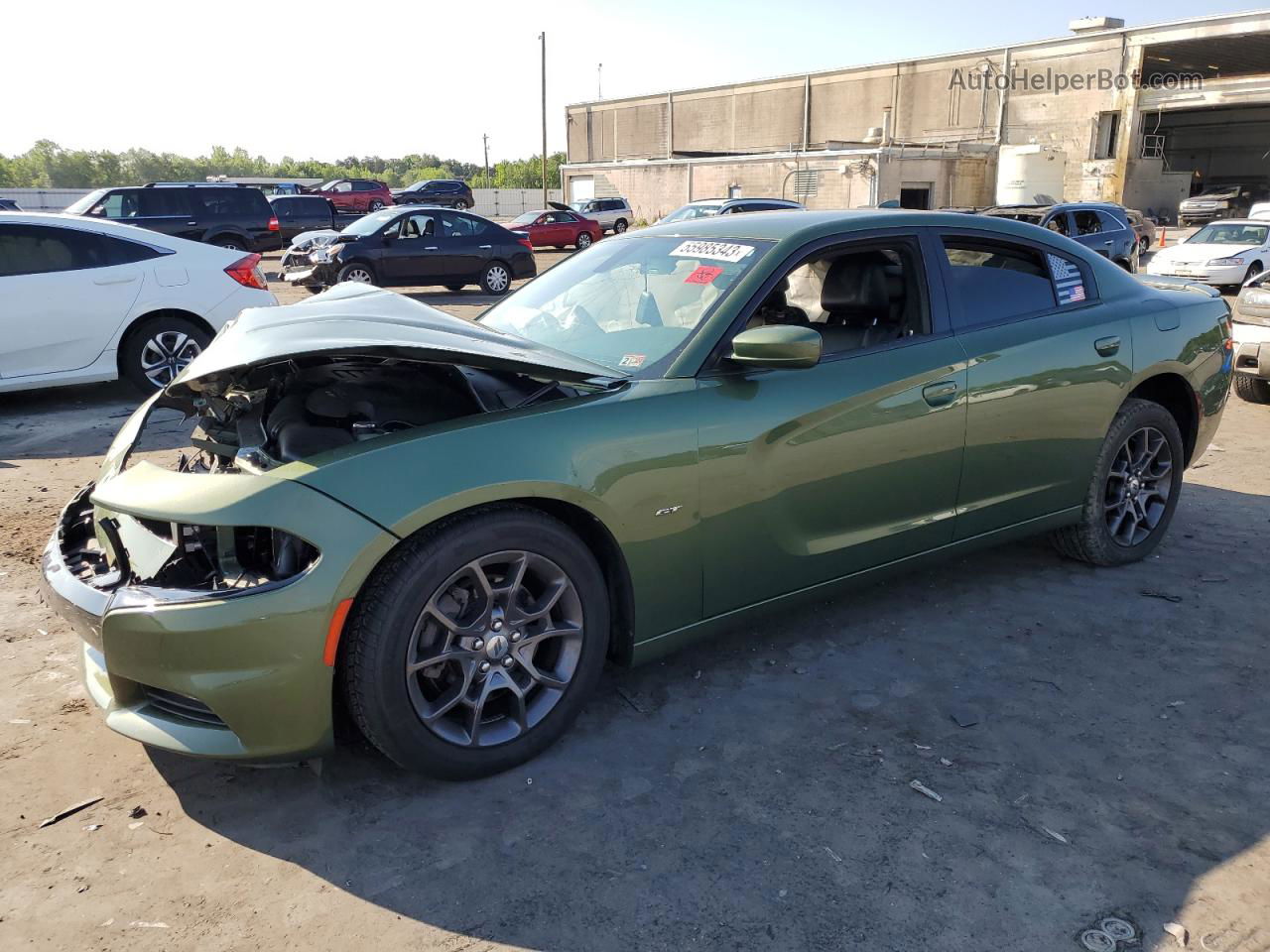 2018 Dodge Charger Gt Green vin: 2C3CDXJG6JH190037