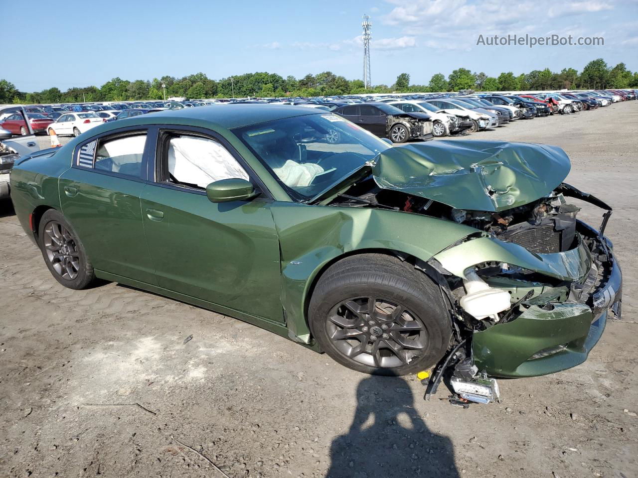 2018 Dodge Charger Gt Green vin: 2C3CDXJG6JH190037