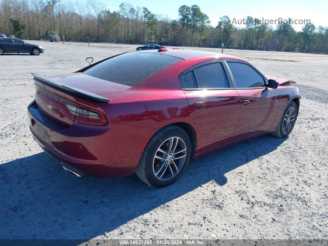 2018 Dodge Charger Gt Awd Red vin: 2C3CDXJG6JH316493