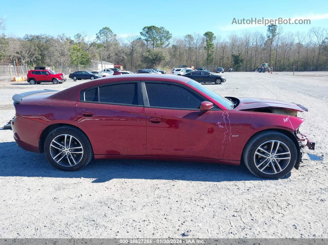 2018 Dodge Charger Gt Awd Красный vin: 2C3CDXJG6JH316493