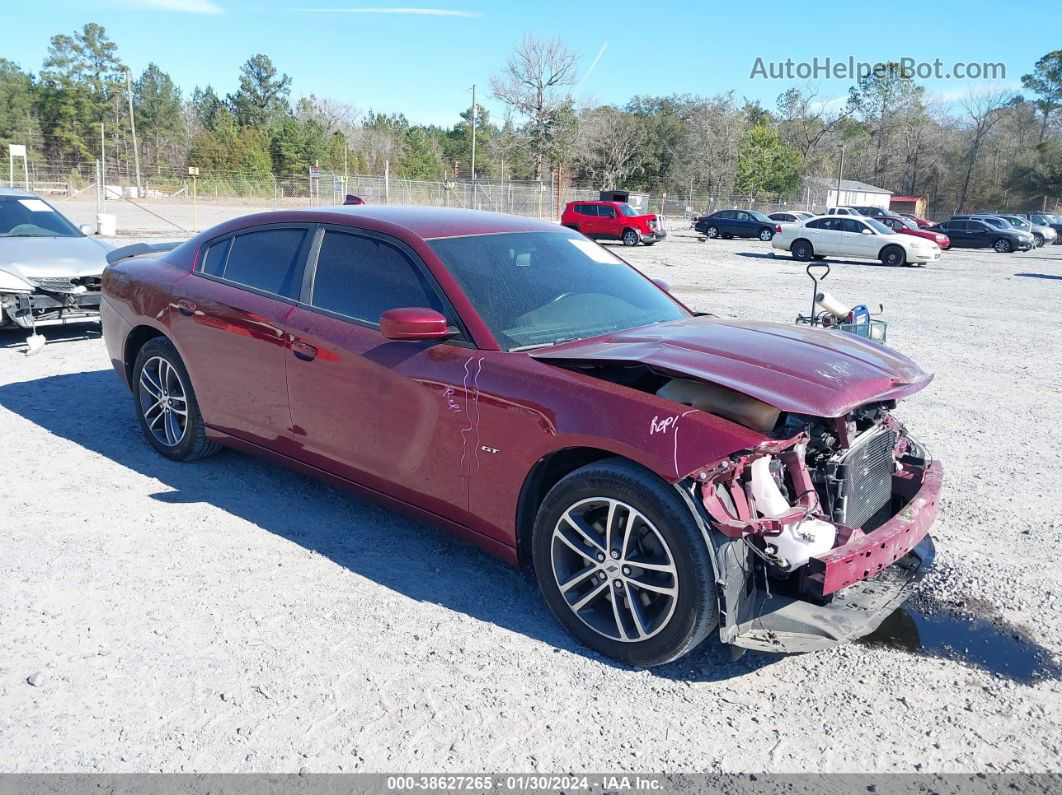 2018 Dodge Charger Gt Awd Красный vin: 2C3CDXJG6JH316493