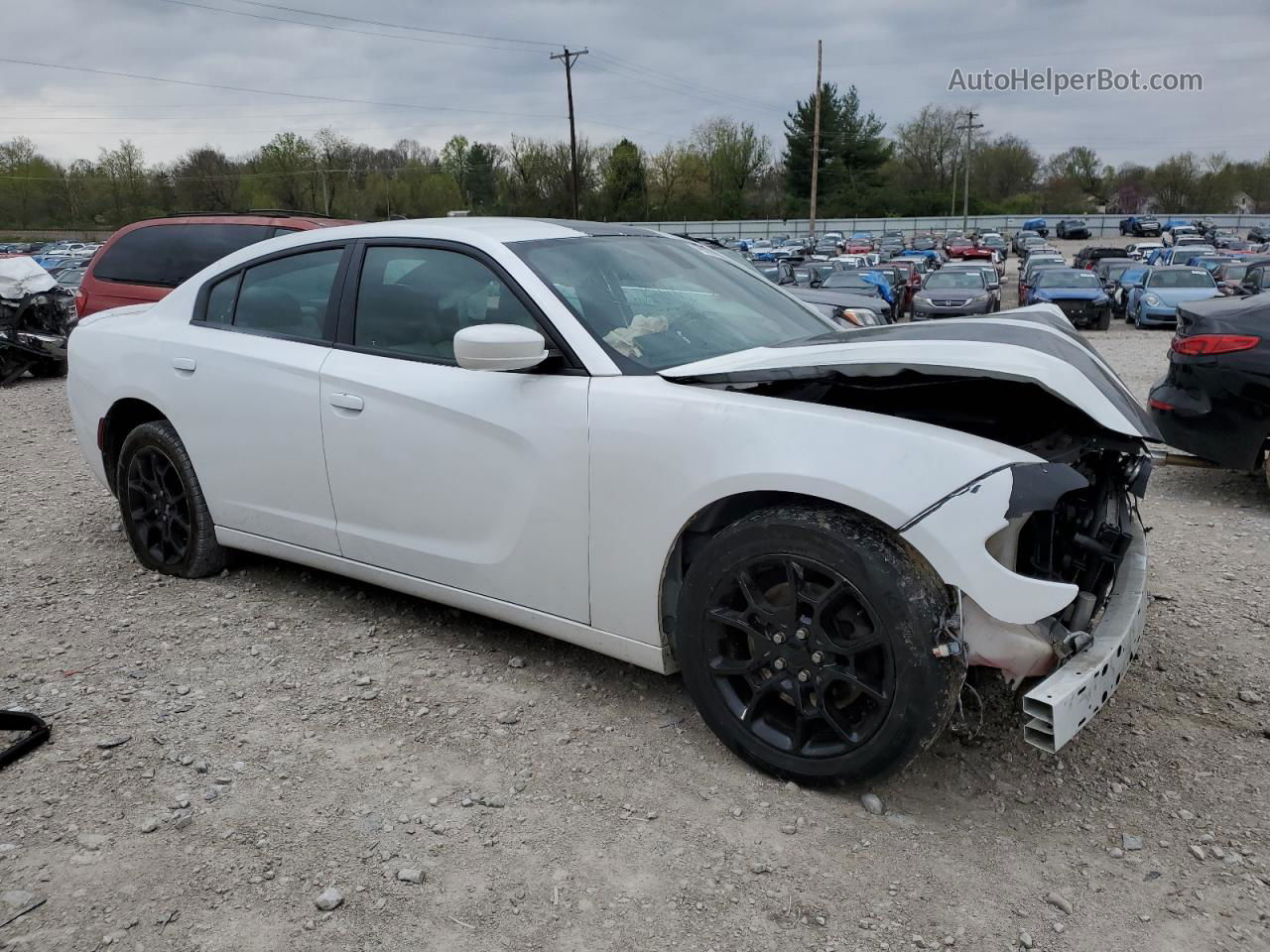 2016 Dodge Charger Sxt White vin: 2C3CDXJG7GH247922