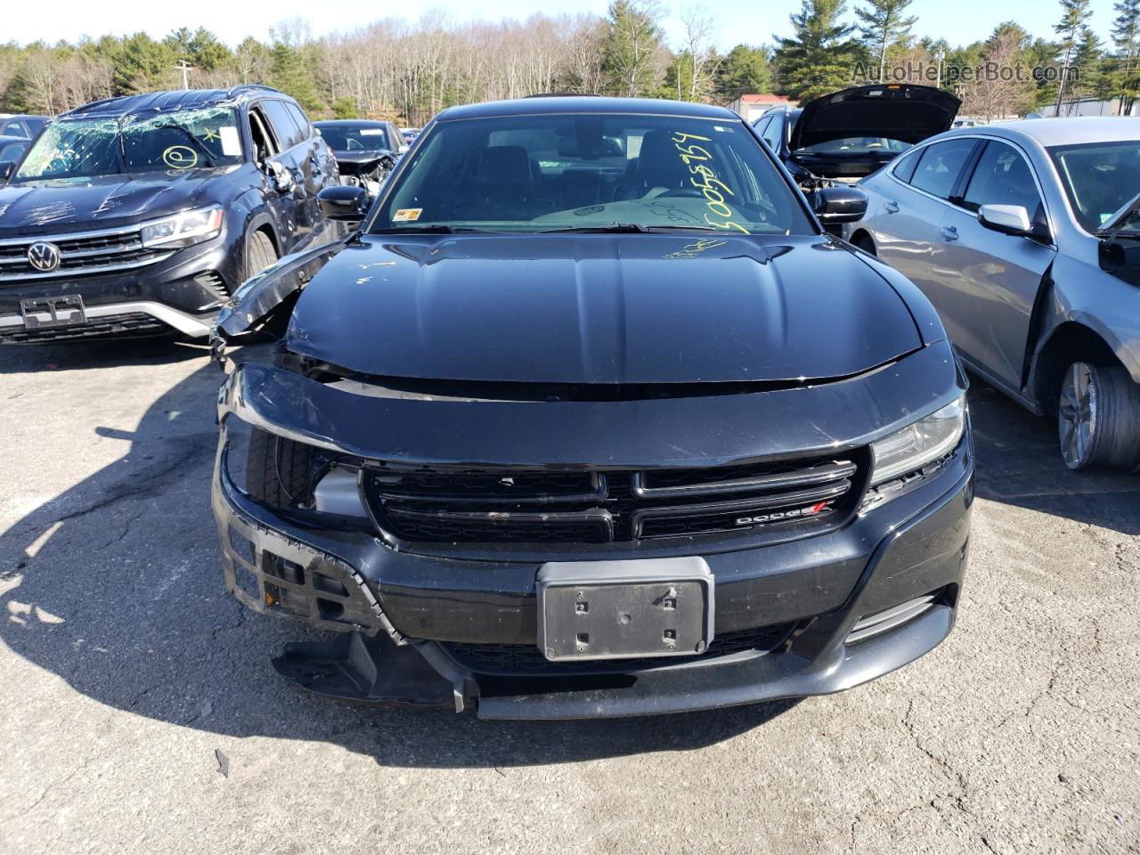 2016 Dodge Charger Sxt Black vin: 2C3CDXJG7GH324336