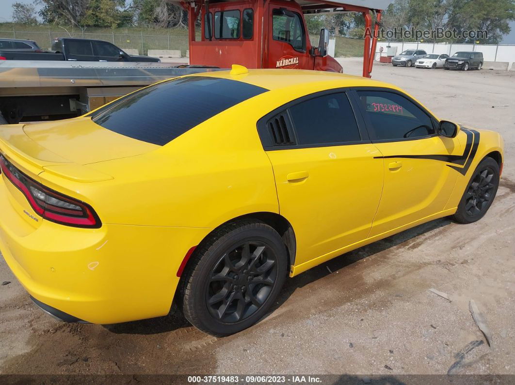 2017 Dodge Charger Sxt Yellow vin: 2C3CDXJG7HH596354