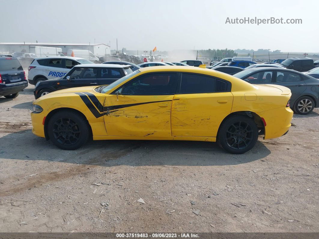 2017 Dodge Charger Sxt Yellow vin: 2C3CDXJG7HH596354