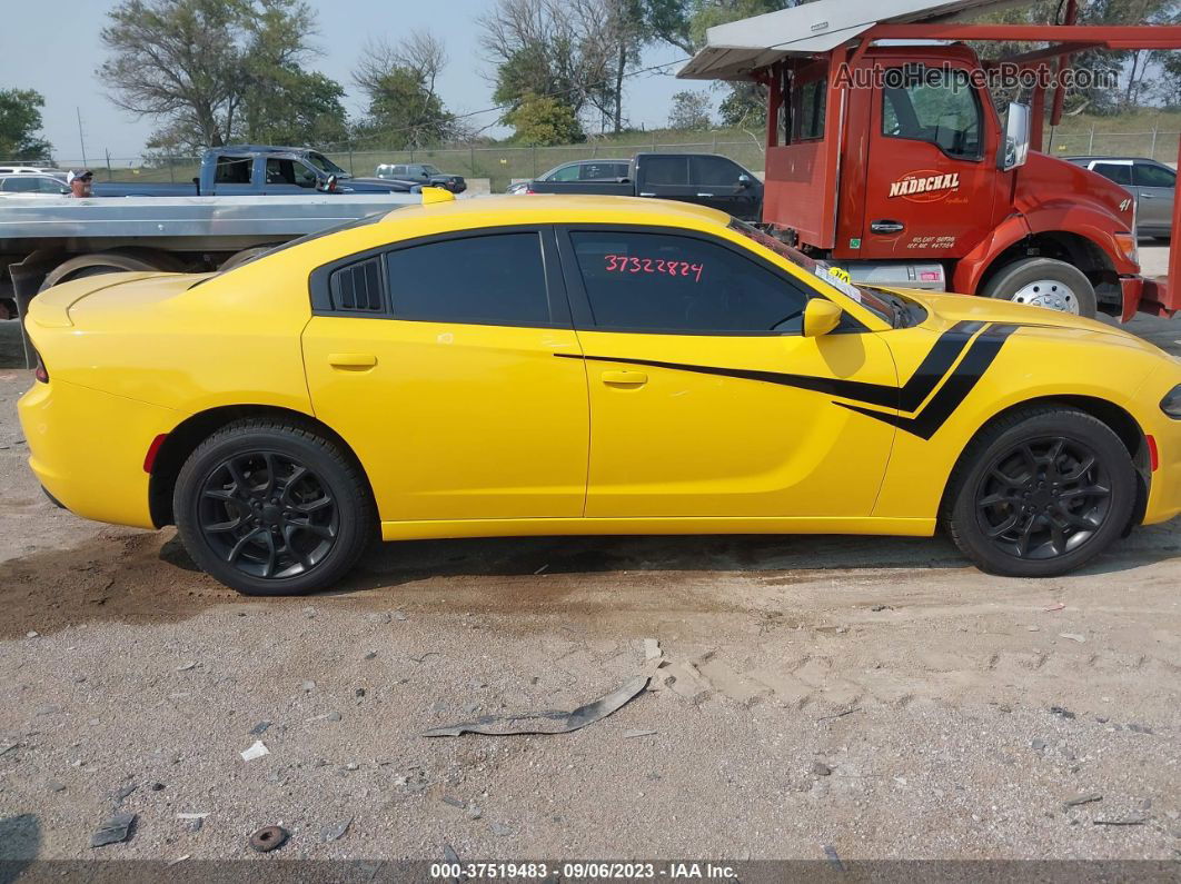 2017 Dodge Charger Sxt Yellow vin: 2C3CDXJG7HH596354