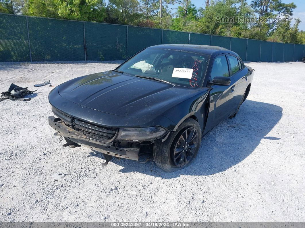 2021 Dodge Charger Sxt Awd Black vin: 2C3CDXJG7MH606259