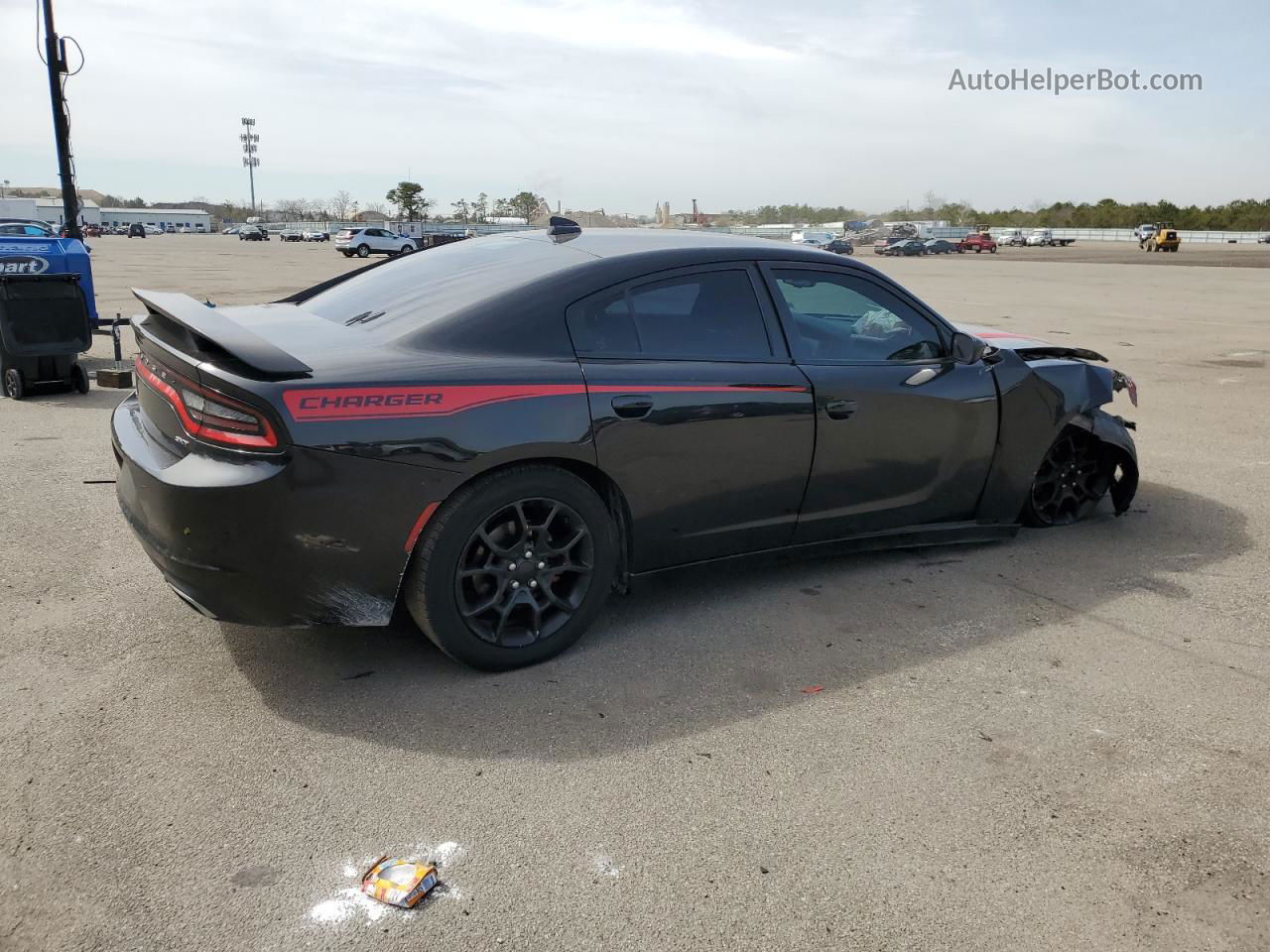 2016 Dodge Charger Sxt Black vin: 2C3CDXJG8GH281948