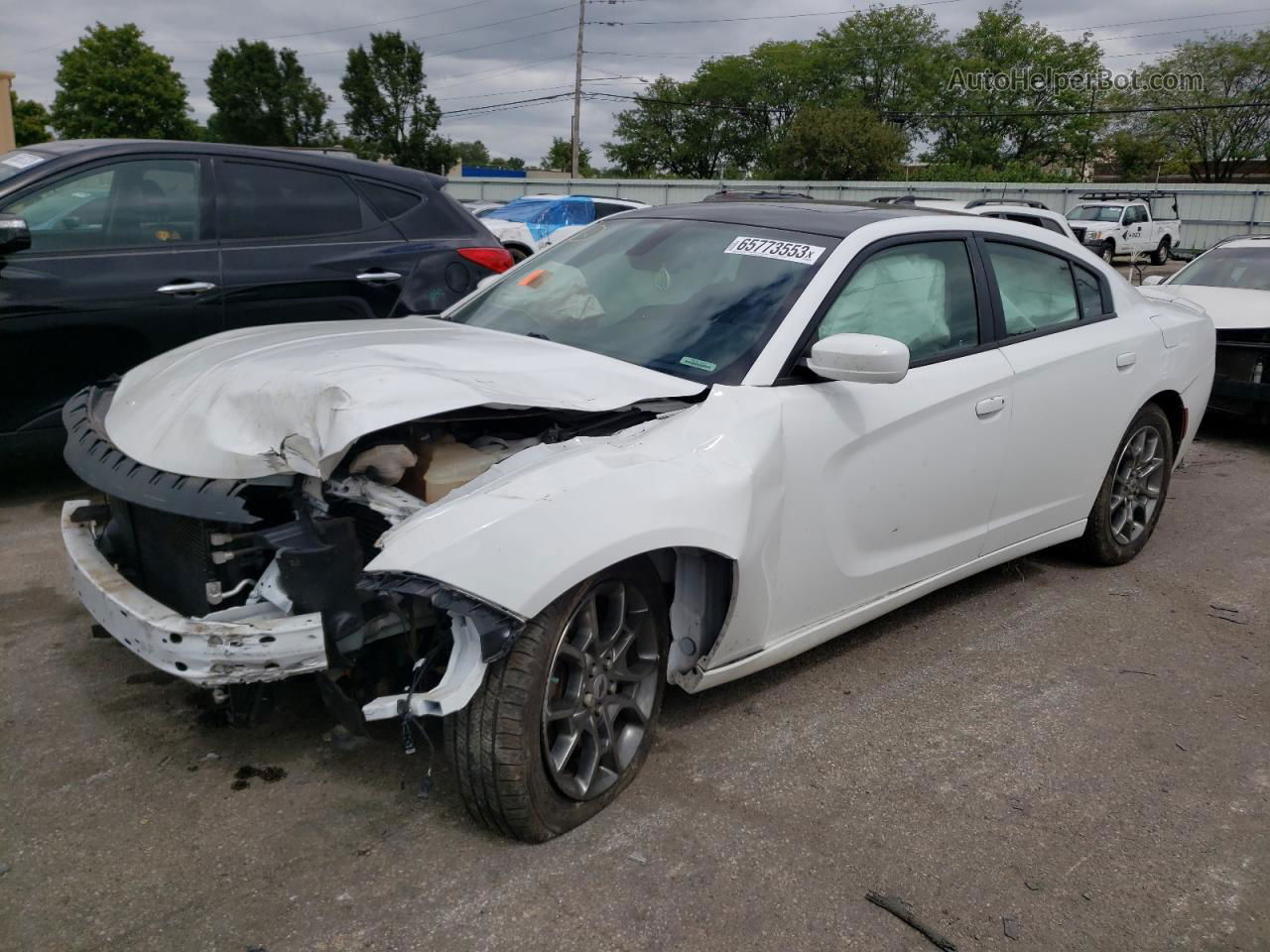 2017 Dodge Charger Sxt White vin: 2C3CDXJG8HH515958