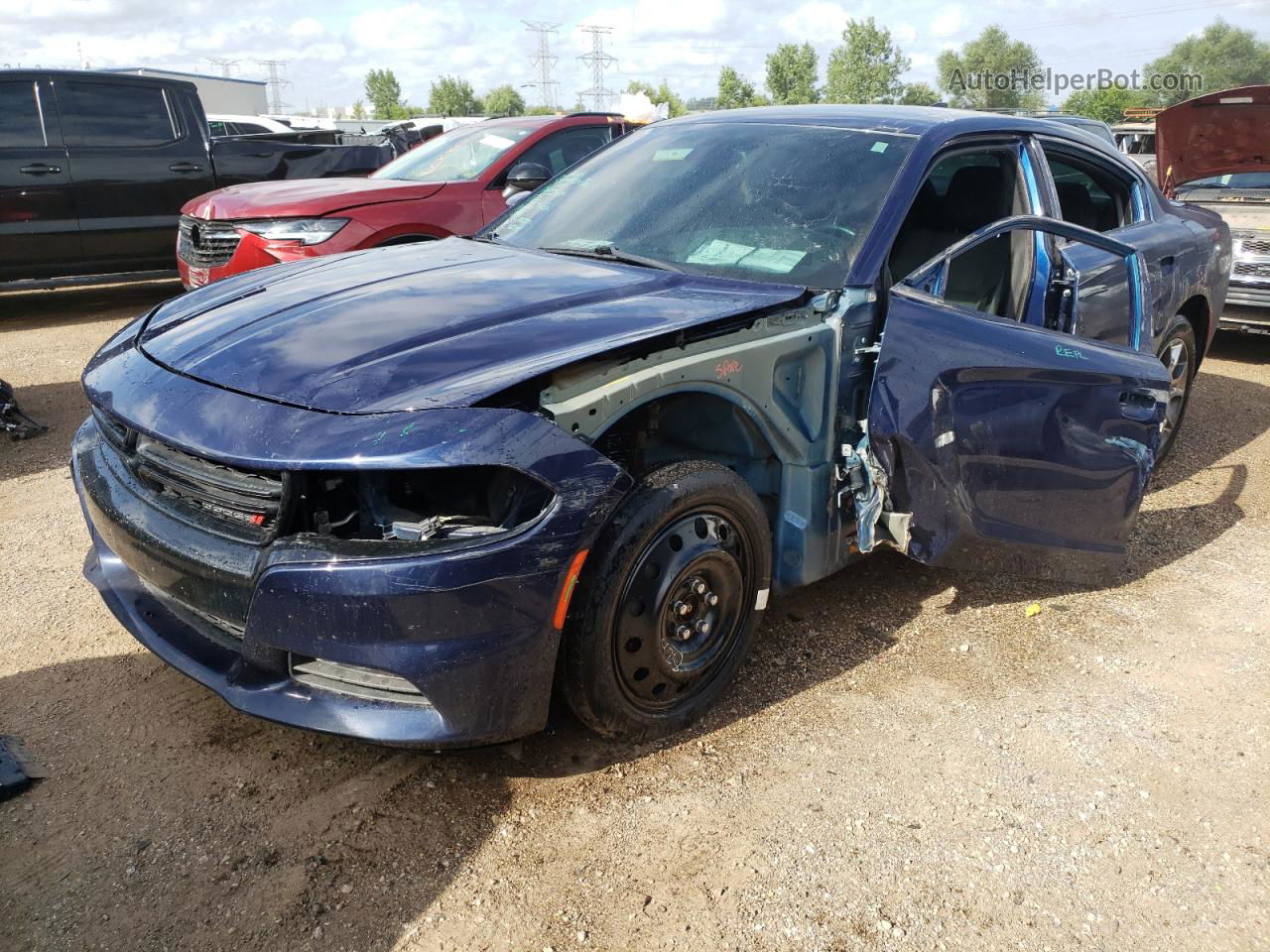 2016 Dodge Charger Sxt Blue vin: 2C3CDXJG9GH140967