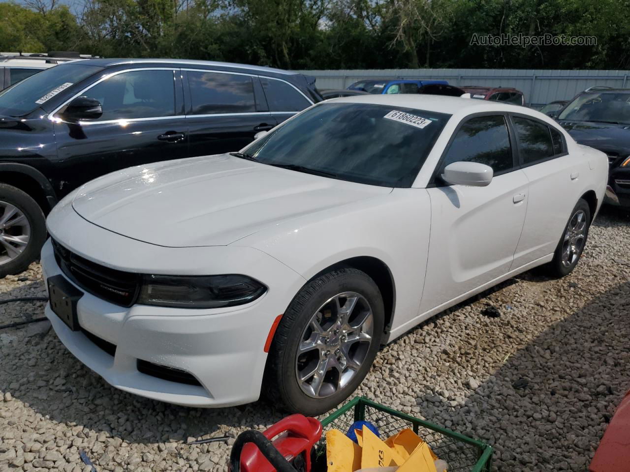 2016 Dodge Charger Sxt White vin: 2C3CDXJG9GH189120