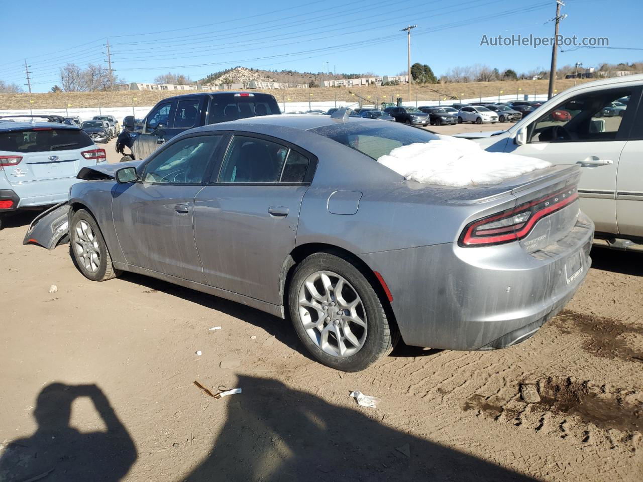 2016 Dodge Charger Sxt Silver vin: 2C3CDXJG9GH341879