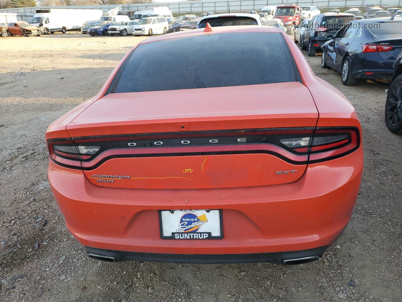 2017 Dodge Charger Sxt Orange vin: 2C3CDXJG9HH551898