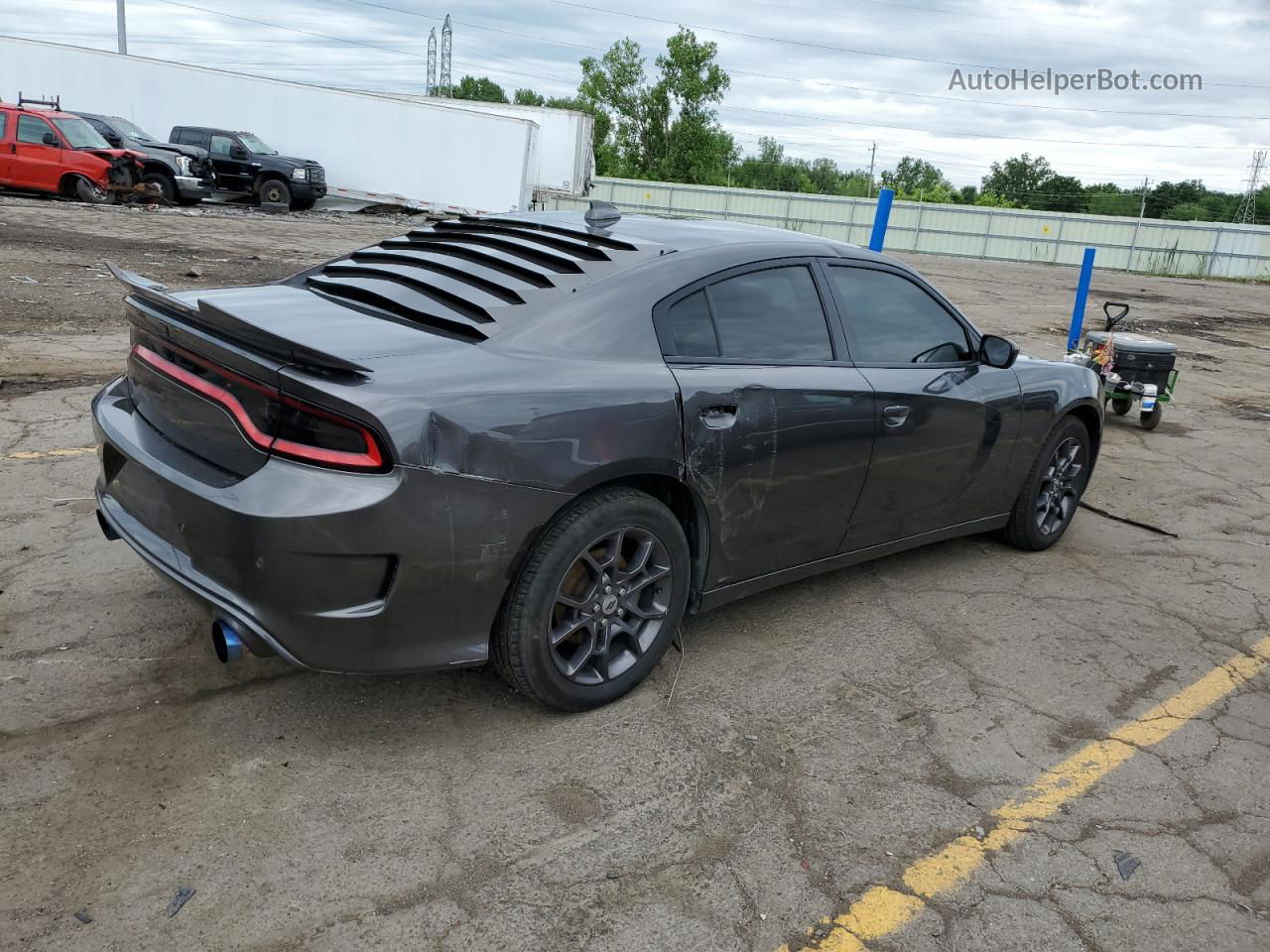 2018 Dodge Charger Gt Gray vin: 2C3CDXJG9JH174673