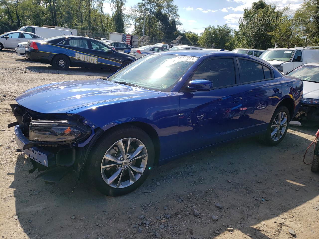 2021 Dodge Charger Sxt Blue vin: 2C3CDXJG9MH675728