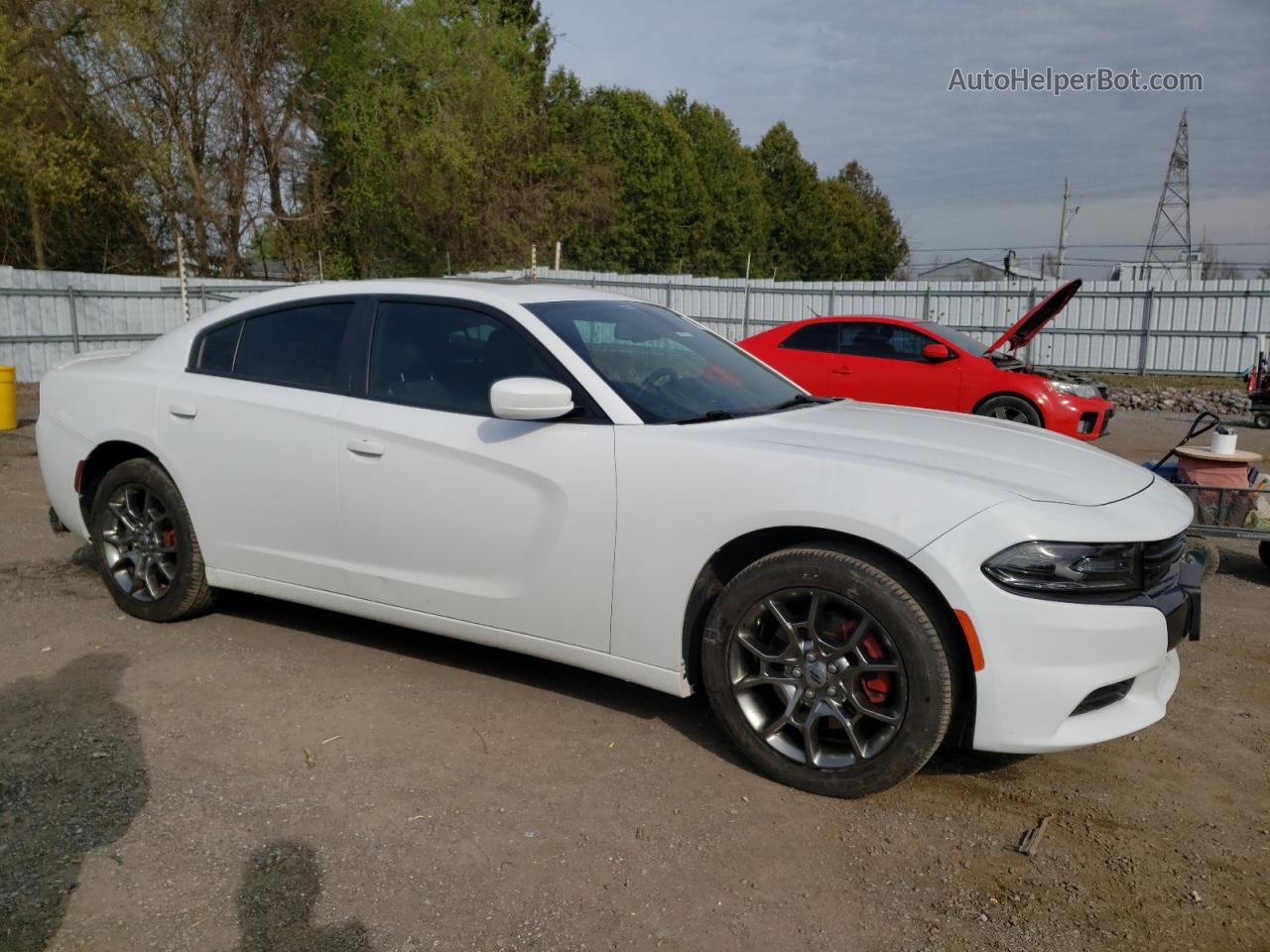 2017 Dodge Charger Sxt White vin: 2C3CDXJGXHH535676