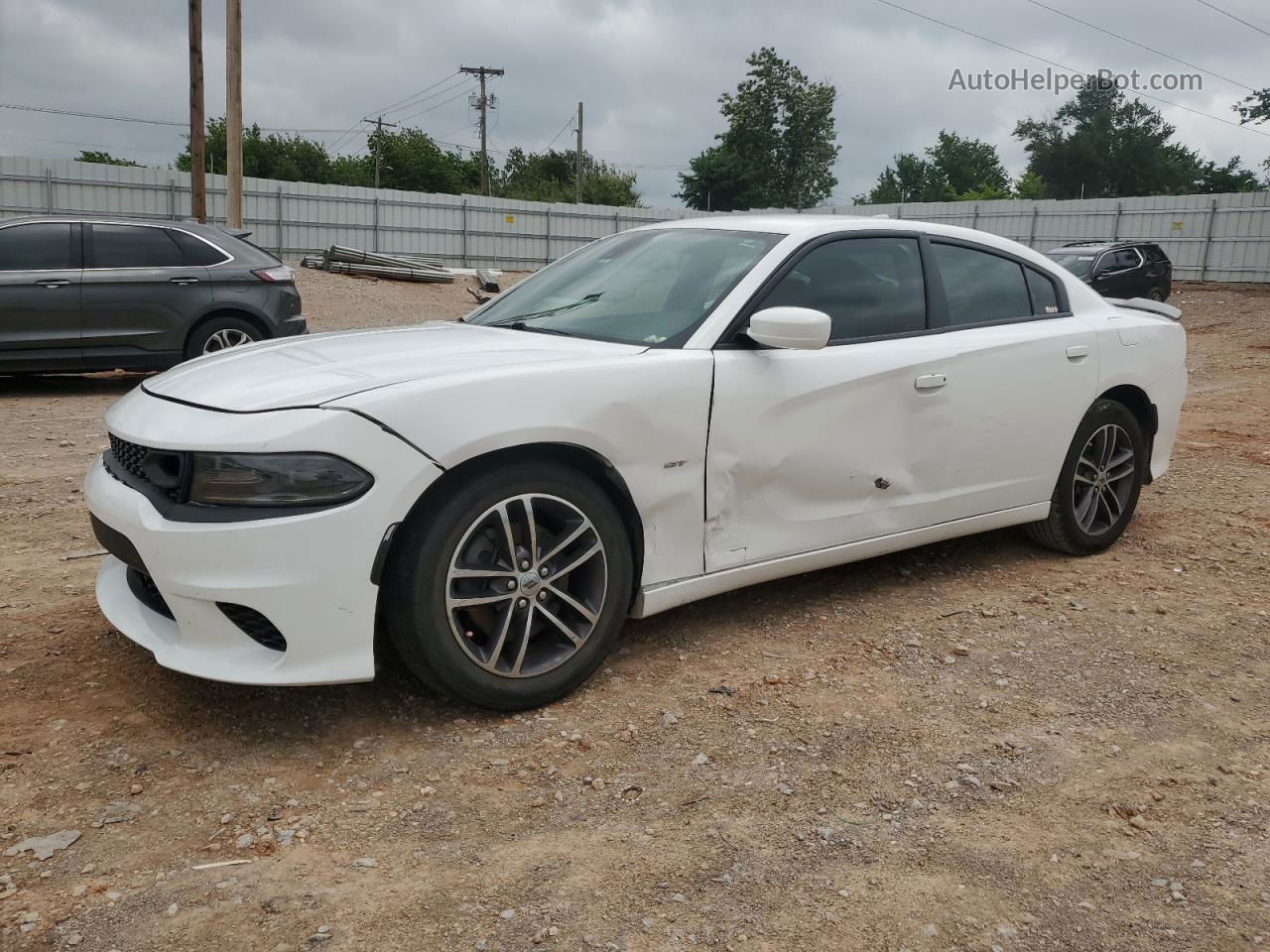 2018 Dodge Charger Gt White vin: 2C3CDXJGXJH201511