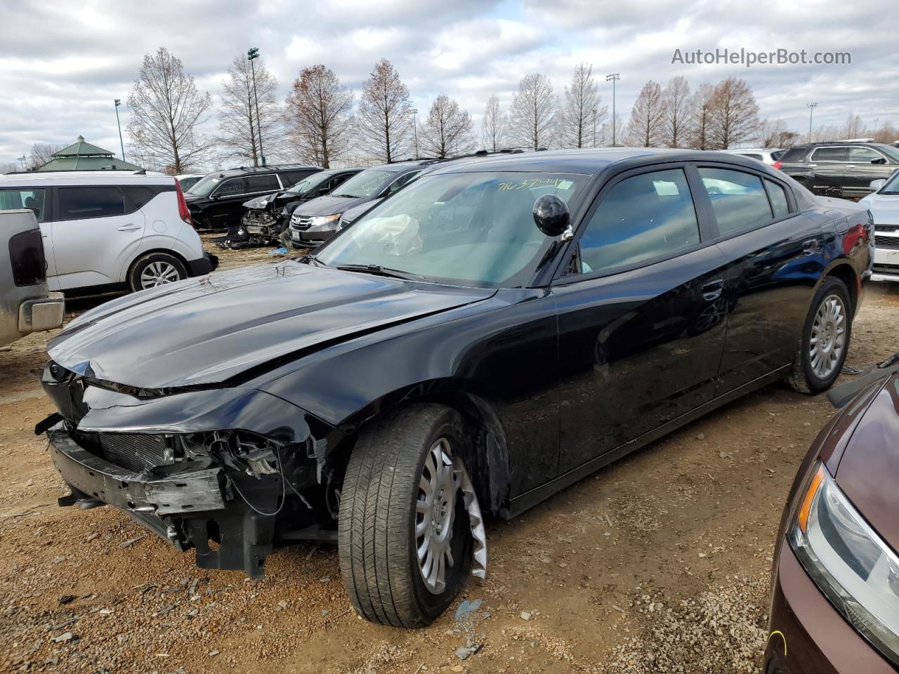 2021 Dodge Charger Police Черный vin: 2C3CDXKG8MH650348