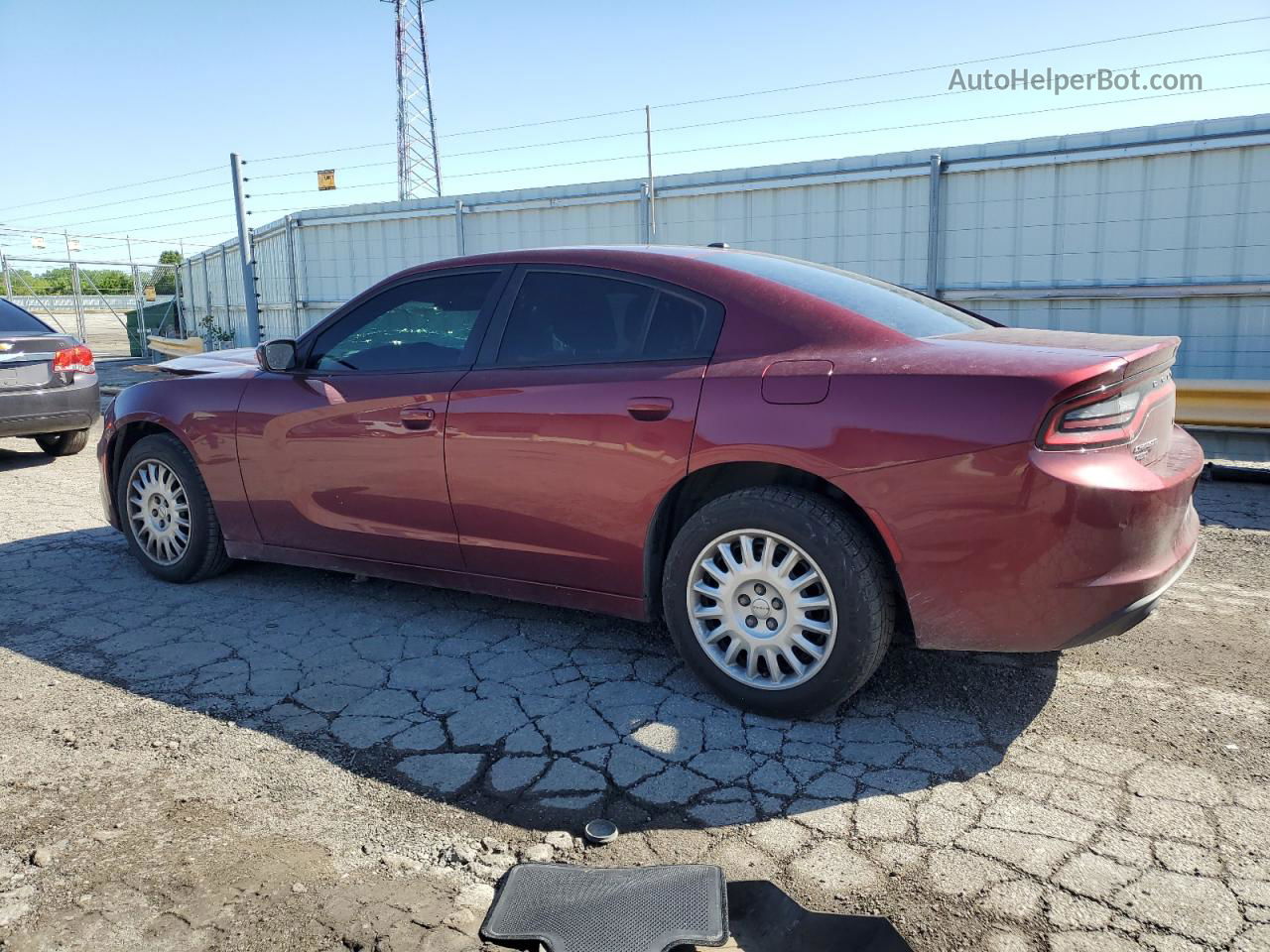 2018 Dodge Charger Police Maroon vin: 2C3CDXKT0JH301094