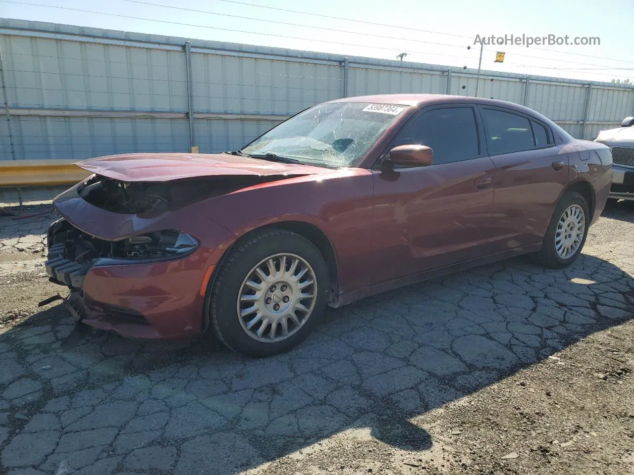 2018 Dodge Charger Police Maroon vin: 2C3CDXKT0JH301094