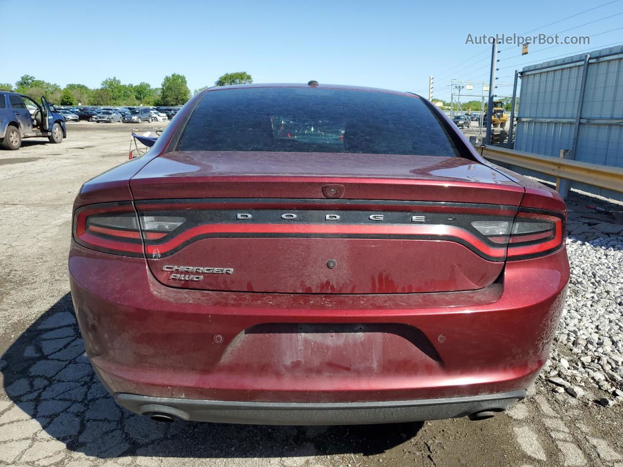 2018 Dodge Charger Police Maroon vin: 2C3CDXKT0JH301094