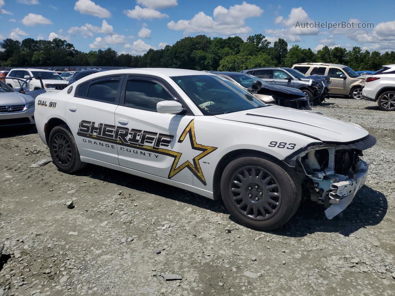 2016 Dodge Charger Police White vin: 2C3CDXKT1GH260080