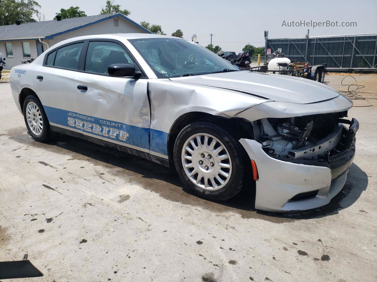 2018 Dodge Charger Police Silver vin: 2C3CDXKT1JH304022