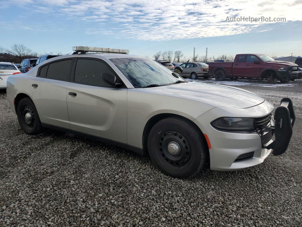 2016 Dodge Charger Police Silver vin: 2C3CDXKT2GH303809