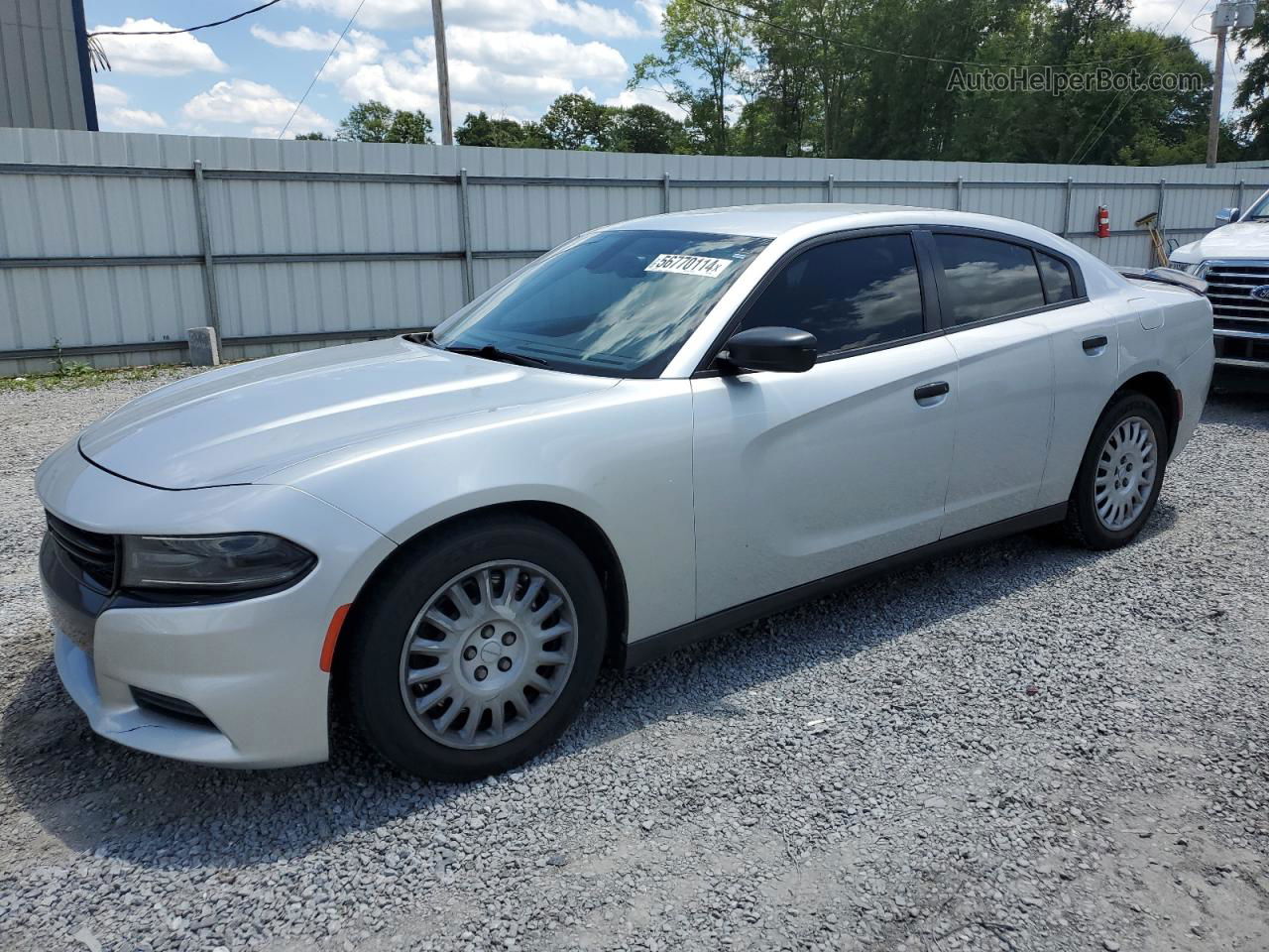 2017 Dodge Charger Police Silver vin: 2C3CDXKT4HH668378