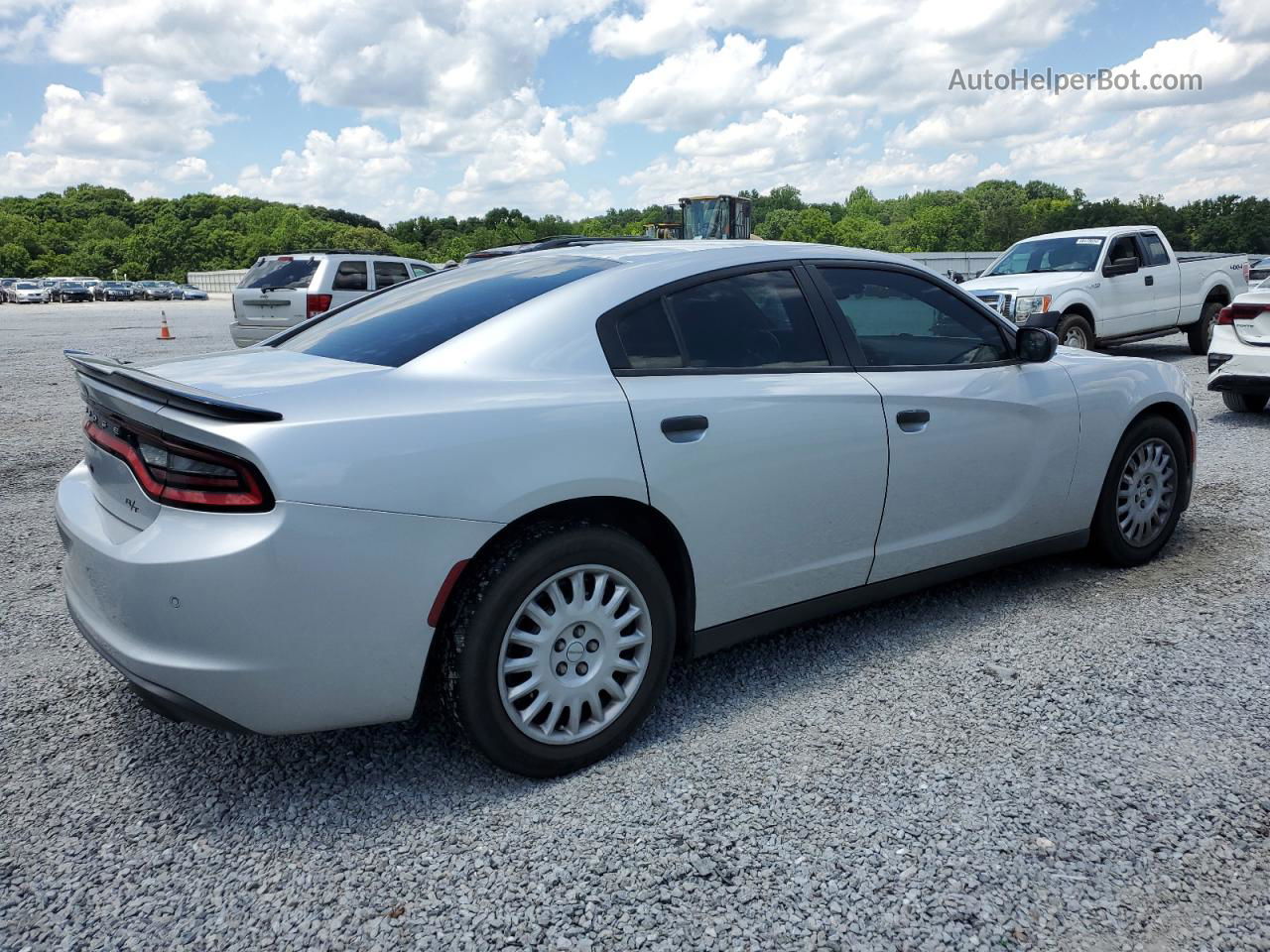 2017 Dodge Charger Police Silver vin: 2C3CDXKT4HH668378