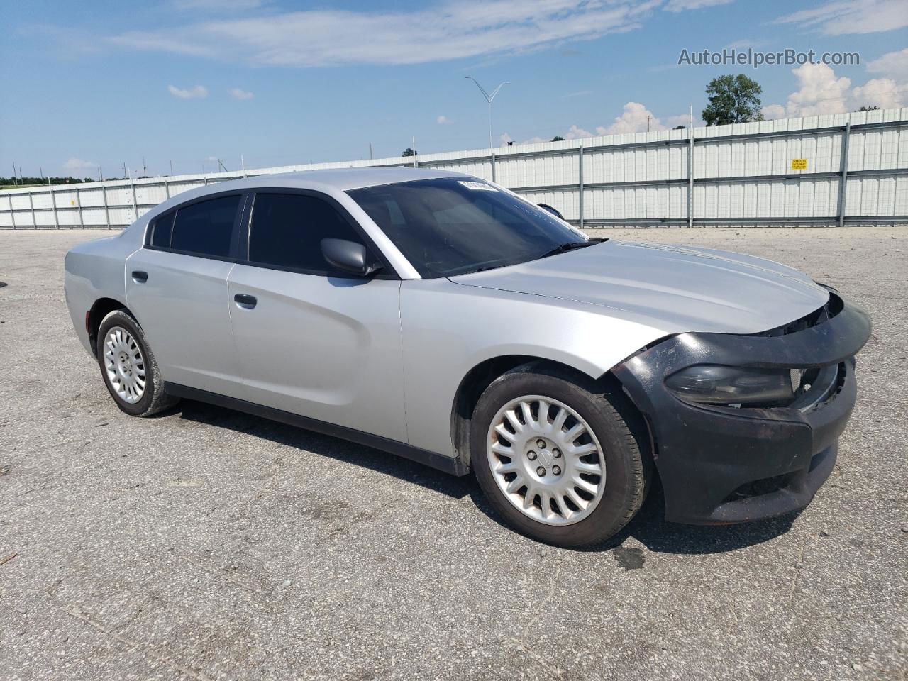 2017 Dodge Charger Police Silver vin: 2C3CDXKT6HH655373