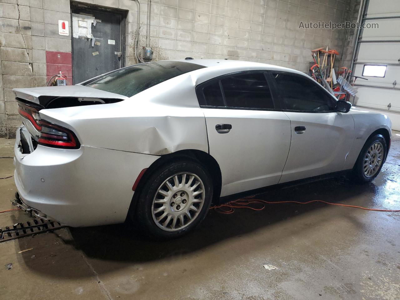 2018 Dodge Charger Police Silver vin: 2C3CDXKT6JH151119