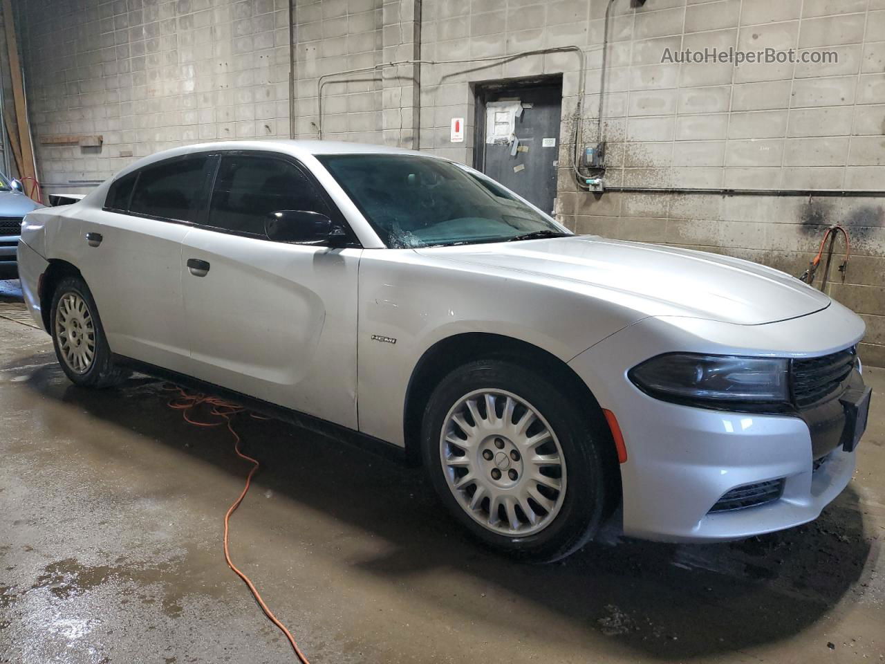 2018 Dodge Charger Police Silver vin: 2C3CDXKT6JH151119