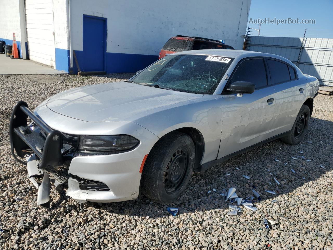 2017 Dodge Charger Police Silver vin: 2C3CDXKTXHH621260