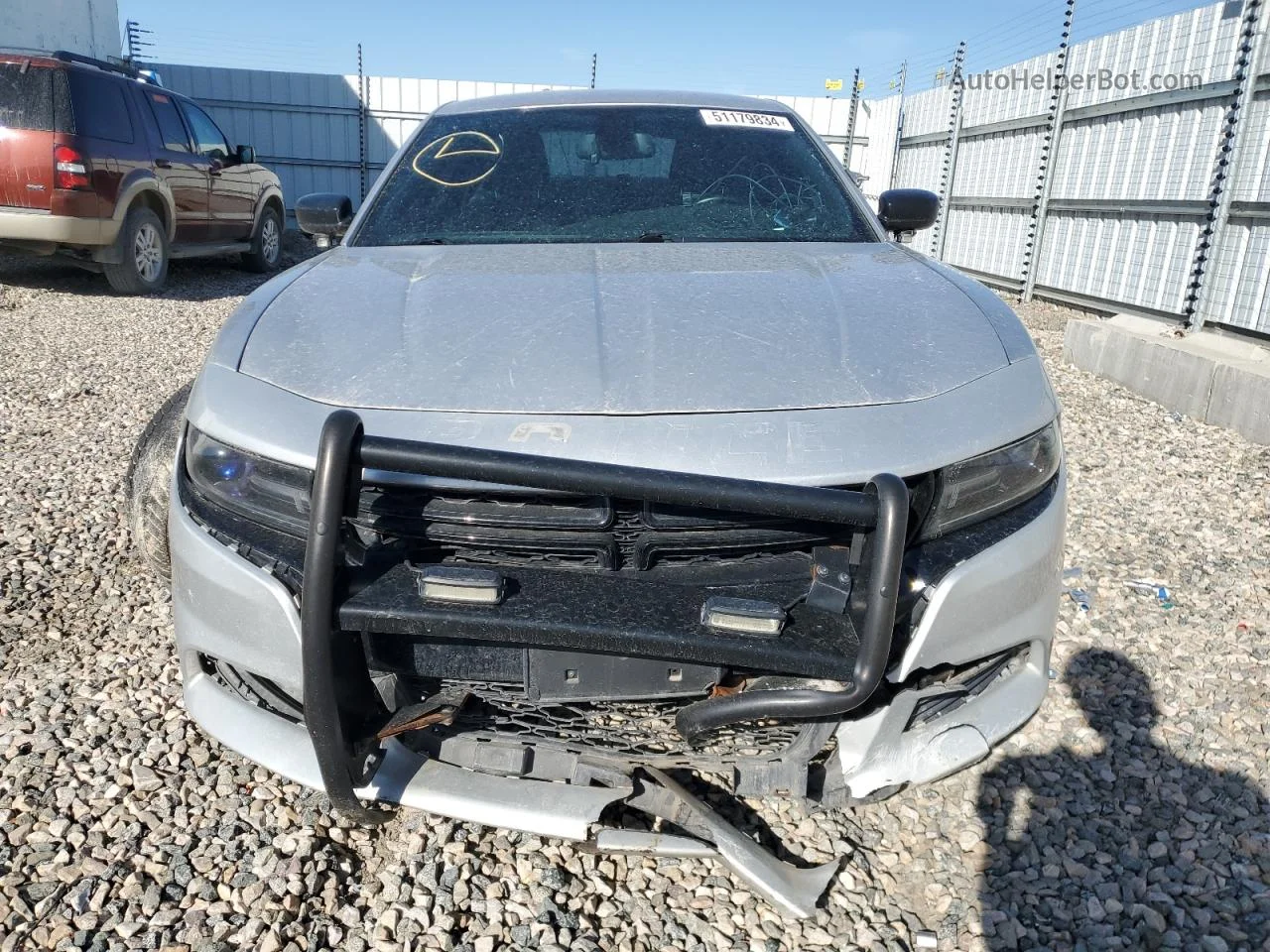 2017 Dodge Charger Police Silver vin: 2C3CDXKTXHH621260